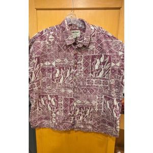 Cooke Street Hawaiian Shirt Print Aloha Beach Luau Short Sleeve XL Full‎ Button